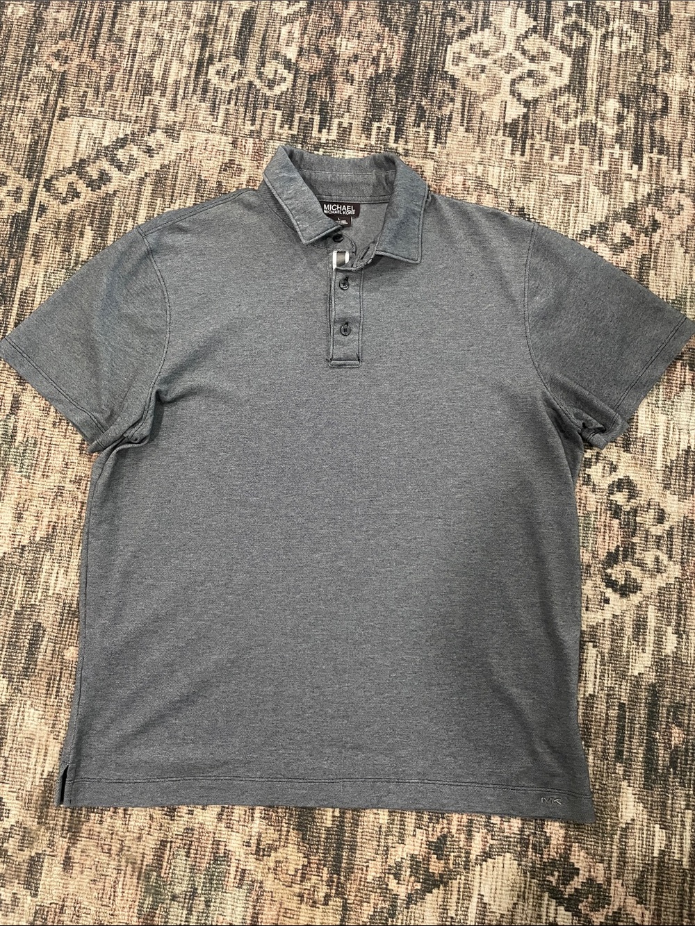 Michael Kors Men’s Gray Heather Polo Shirt Large